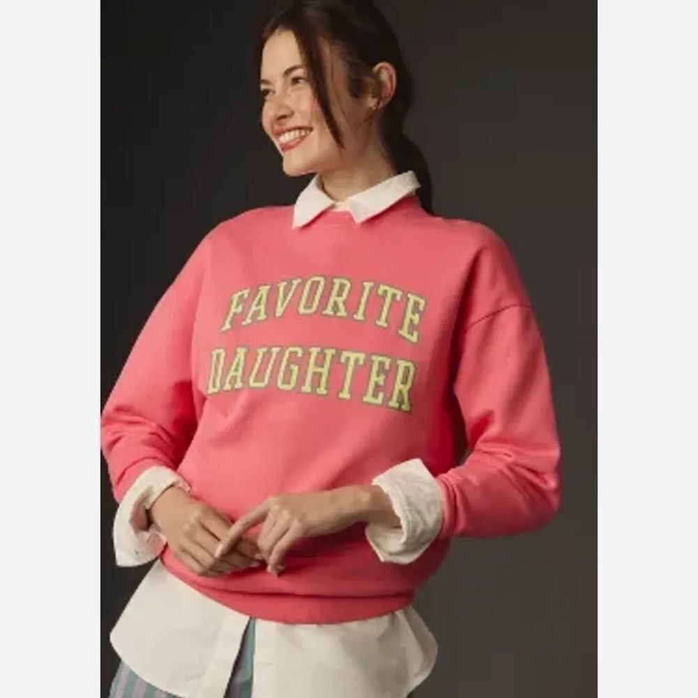 Anthropologie Pink "Favorite Daughter" Pullover Sweatshirt Sz S
